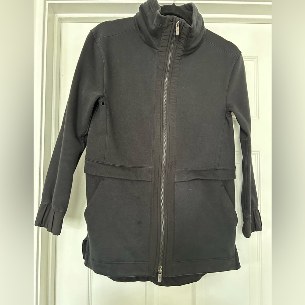 Lululemon Women’s Black Fleece Zip-Up Active Sweatshirt